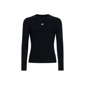 Balenciaga Zwart Jersey Longsleeve T-shirt , Black , Heren , Maat: M