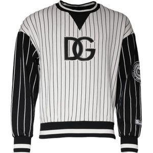 Dolce & Gabbana, Heren, Sweatshirts & Hoodies, Wit, Maat: XS Katoen,
