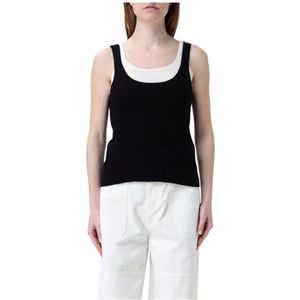 Twinset, Dames, Tops, Zwart, Maat: M Acryl,