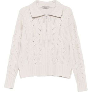 D.Exterior, Dames, Truien, Wit, Maat: L Wol,