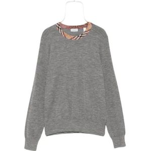 Burberry, Dames, Truien, Grijs, Maat: S Wol,