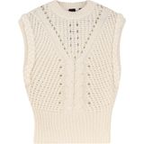 Hugo - Fastina Knit - Gilet - Wit - Wol - Mouwloos