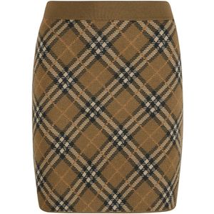 Burberry, Dames, Rokken, Bruin, Maat: S Katoen,