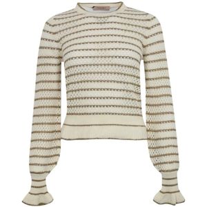 Twinset, Dames, Truien, Beige, Maat: L Katoen,