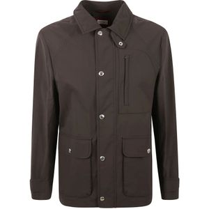 Brunello Cucinelli, Heren, Jassen, Bruin, Maat: XL Wol,