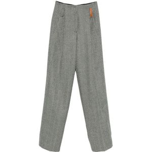 Forte Forte, Dames, Broeken, Grijs, Maat: XS Wol,