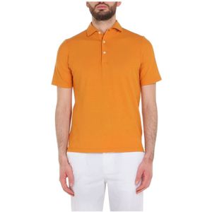 Lardini, Heren, Tops, Oranje, Maat: L Katoen,