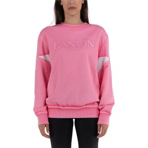 Lanvin, Dames, Sweatshirts & Hoodies, Roze, Maat: L Katoen,