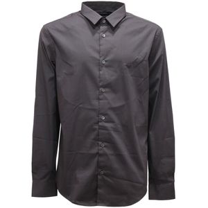 Armani, Heren, Overhemden, Grijs, Maat: M