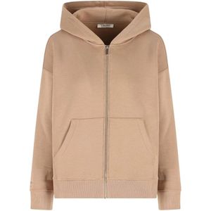 Max Mara, Dames, Sweatshirts & Hoodies, Bruin, Maat: S Katoen,