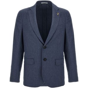 Pal Zileri, Heren, Jassen, Blauw, Maat: 2XL Wol,