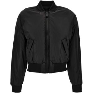 Versace, Dames, Jassen, Zwart, Maat: XS Poliester,