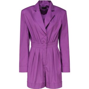 Andamane, Dames, Jumpsuits & Playsuits, Paars, Maat: XS Katoen,
