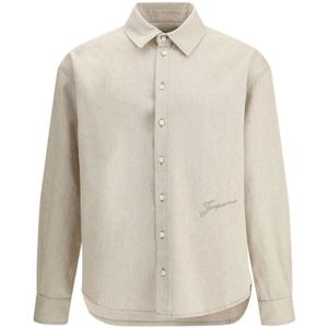 Jacquemus, Heren, Overhemden, Beige, Maat: XS