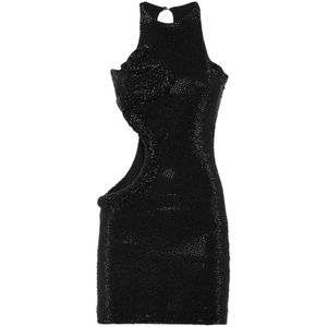 Philipp Plein, Dames, Jurken, Zwart, Maat: L Jersey,