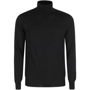 Paolo Pecora, Heren, Truien, Zwart, Maat: M Wol,
