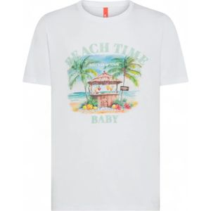 Sun68, Heren, Tops, Wit, Maat: L Katoen,