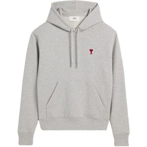 Ami Paris, Heren, Sweatshirts & Hoodies, Grijs, Maat: 2XL