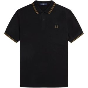 Fred Perry - Twin Tipped Polo Shirt - Zwart - Heren - Poloshirt