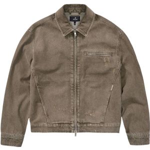 Represent, Heren, Jassen, Groen, Maat: M Denim,