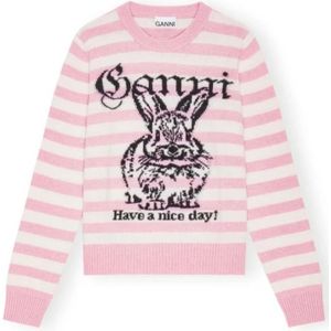 Ganni, Dames, Truien, Roze, Maat: S Wol,