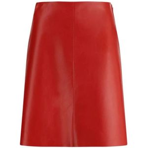 Miu Miu, Dames, Rokken, Rood, Maat: M Leer,