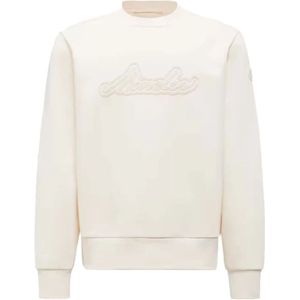 Moncler, Heren, Sweatshirts & Hoodies, Wit, Maat: M Polyamide,