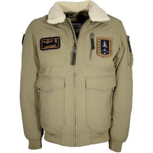 Aeronautica Militare, Heren, Jassen, Beige, Maat: L Nylon,