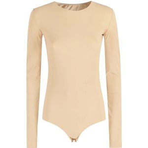 MM6 Maison Margiela, Dames, Tops, Beige, Maat: XS Nylon,