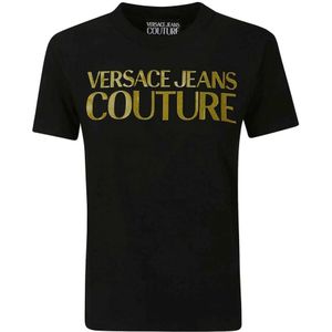 Versace Jeans Couture, Dames, Tops, Zwart, Maat: S
