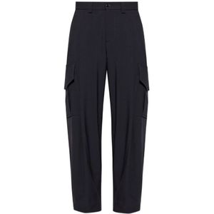 Giorgio Armani, Heren, Broeken, Blauw, Maat: 2XL Zijde,