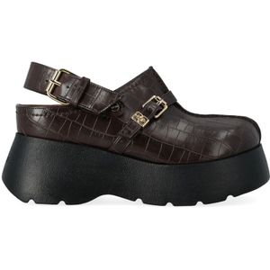 Ganni, Dames, Schoenen, Bruin, Maat: 37 EU Leer,