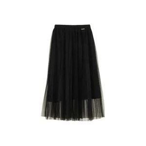 Twinset Midi Skirts , Black , Dames , Maat: L