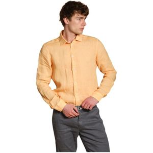 Mason's, Heren, Overhemden, Rood, Maat: S Linnen,