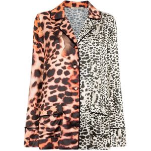 Roberto Cavalli, Dames, Blouses & Shirts, Veelkleurig, Maat: 2XS Zijde,