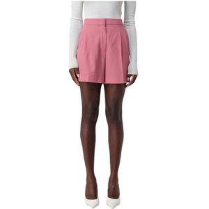 Max Mara Studio, Dames, Korte broeken, Roze, Maat: 2XS Wol,