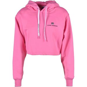 Chiara Ferragni Collection, Dames, Sweatshirts & Hoodies, Roze, Maat: XS Synthetisch,