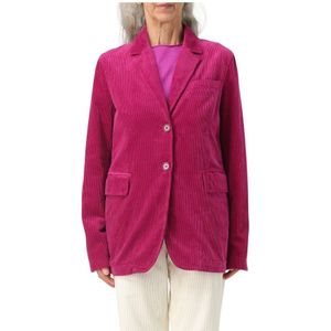 Aspesi, Dames, Jassen, Rood, Maat: S Corduroy,