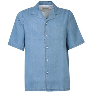 Officine Générale - Katoenen Shirt - Korte Mouwen - Knoopsluiting - Lyocell
