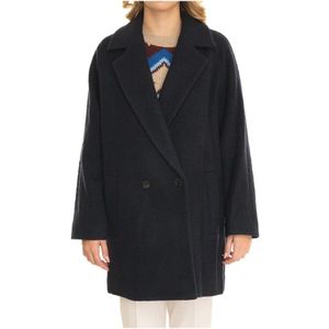 Hugo, Dames, Mantels, Blauw, Maat: M Wol,