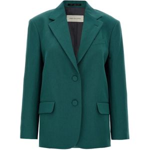Dries Van Noten, Dames, Jassen, Groen, Maat: 2XS Wol,