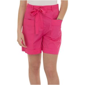 Liu Jo, Dames, Korte broeken, Roze, Maat: XL Katoen,