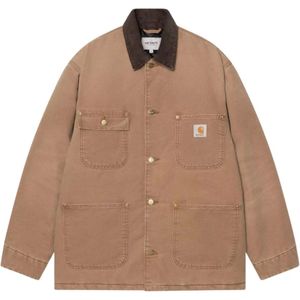 Carhartt Wip, Heren, Jassen, Bruin, Maat: S Katoen,