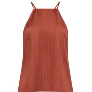 Forte Forte, Dames, Tops, Bruin, Maat: XS Satijn,