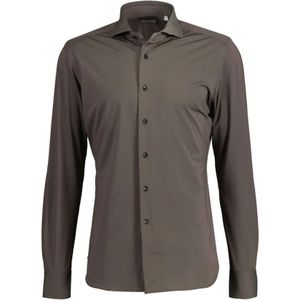 Xacus, Heren, Overhemden, Bruin, Maat: XS