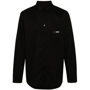 Versace Jeans Couture, Heren, Overhemden, Zwart, Maat: S