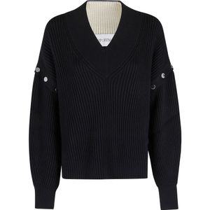 Sportmax, Dames, Truien, Zwart, Maat: XS Wol,