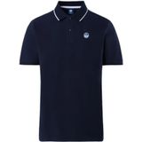 North Sails Collar W Striped In Contrast Korte Mouw Poloshirt