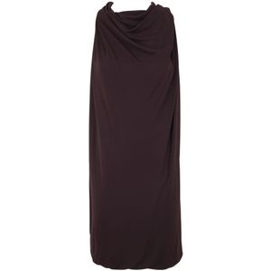 Lanvin, Dames, Jurken, Bruin, Maat: S Polyamide,