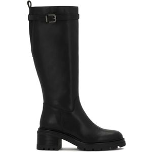 Kazar - Leren Laarzen - Zwart - Dames - Met Brede Hakken